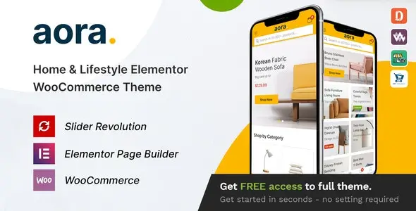 Aora – Home & Lifestyle Elementor WooCommerce Theme