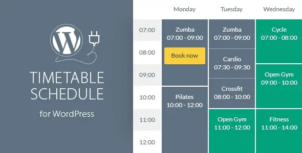 Timetable Responsive Schedule For WordPress