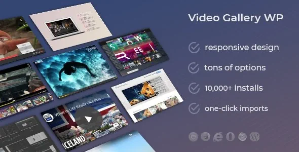 Video Gallery Wordpress Plugin YouTube Vimeo Facebook pages