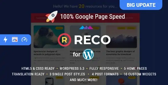 Reco – Minimal Theme for Freebies