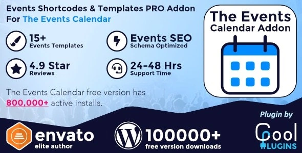 The Events Calendar Shortcode and Templates Pro – WordPress Plugin