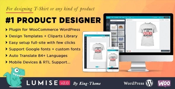 Lumise (+Addons) – Product Designer for WooCommerce WordPress