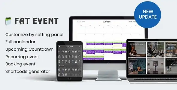 FAT Event – WordPress Event and Calendar Booking