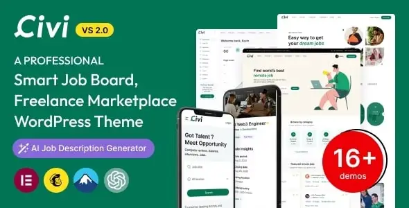 Civi – Job Board, Freelance Marketplace WordPress Theme