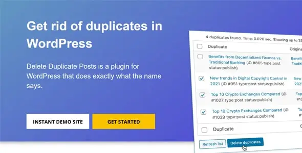 Delete Duplicate Posts Pro – Get rid of duplicates in WordPress