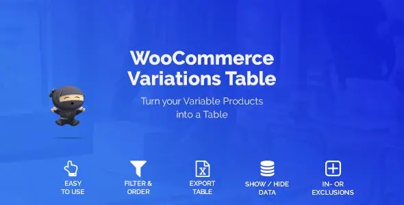 welaunch woocommerce variations table