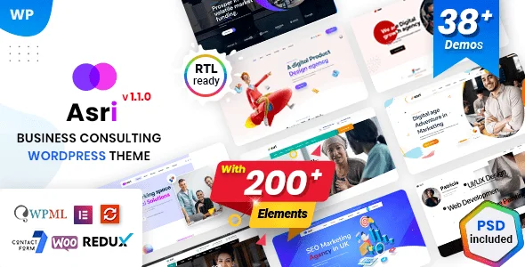 Asri – Multi-Purpose Elementor WordPress Theme