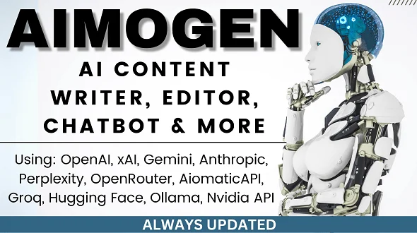 Aimogen Pro (Formerly Aiomatic) – All-in-One AI Content Writer, Editor, ChatBot & Automation Toolkit